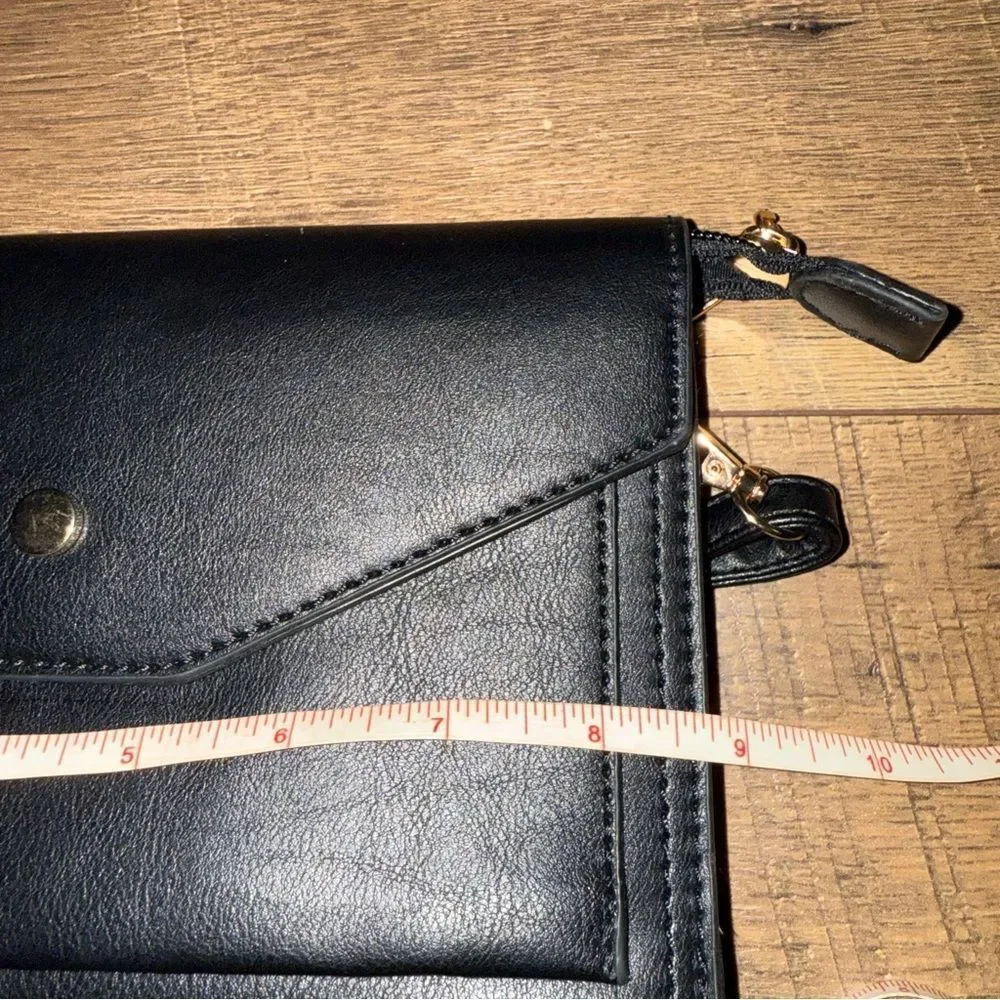 Isabelle Black Vegan Crossbody Bag